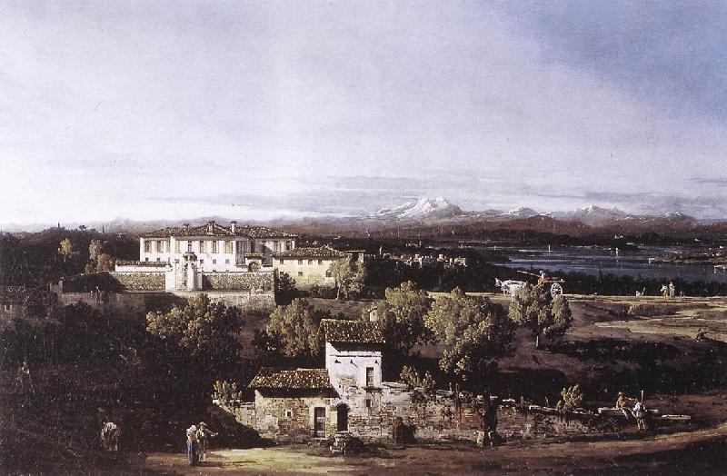 BELLOTTO, Bernardo View of the Villa Cagnola at Gazzada near Varese China oil painting art